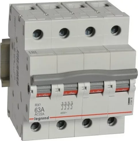 Выключатель-разъединитель Legrand RX3 63А 4П / 419418