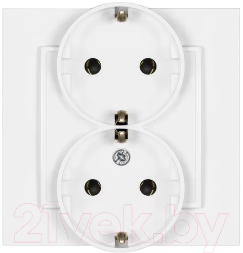 Розетка Karlik Schuko MGP-2s 2X2P (белый)