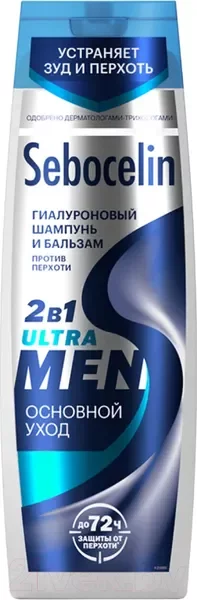 Шампунь-кондиционер для волос Librederm Sebocelin Men Гиалуроновый Основной уход 2в1 (400мл) — фото 3