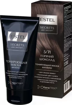 Тонирующая маска для волос Estel Secrets Цвет-эксперт 5/71 (150мл, горячий шоколад) — фото 1
