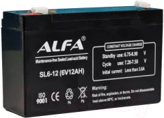 Аккумуляторная батарея ALFA battery SL6-12 (6V-12Ah) — фото 10