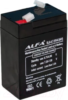 Аккумуляторная батарея ALFA battery SL6-4.5 (6V-4.5Ah) — фото 10