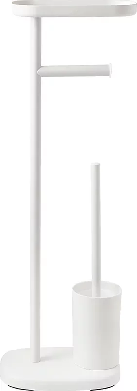 Стойка для туалетной бумаги с ершиком Bergenson Bjorn Slim BB0001008 (белый)