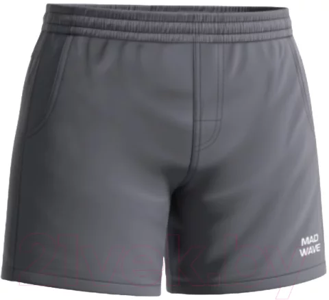 Шорты для плавания Mad Wave Solids II (XL, серый)