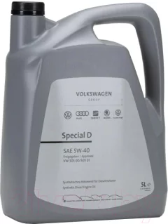 Моторное масло Volkswagen Special D 5W40 50500 50501 / GS55505M4EUR (5л) — фото 1