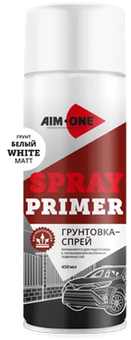 Грунтовка автомобильная AIM-ONE SPR-MW1007 (450мл, белый матовый)