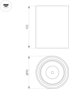 Точечный светильник Arlight SP-SALT-R95-20W Day4000 WH-BK 40 deg / 056740 — фото 3