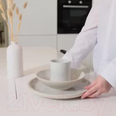Кружка AksHome Stone Clay (белый) — фото 4