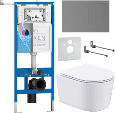 Инсталляция с унитазом подвесным Roxen StounFix Dual Fresh 868597