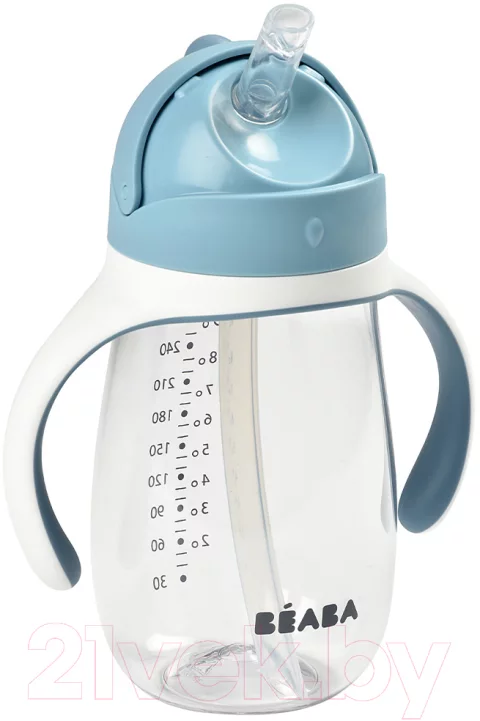 Поильник Beaba Straw Cup 913479 (300мл, Windy Blue)
