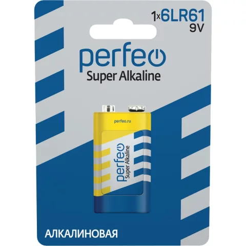 Батарейка Perfeo Super Alkaline 6LR61-1BL