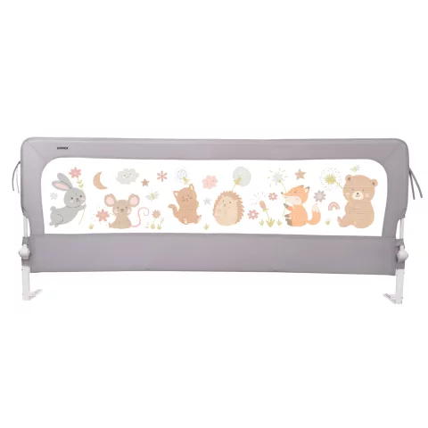Ограждение для кровати Solmax&Kids Лесные звери / TLT99900 (1.6м, серый)