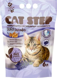 Наполнитель для туалета Cat Step Tofu Lavender / 20333021 (6л/2.7кг) — фото 1