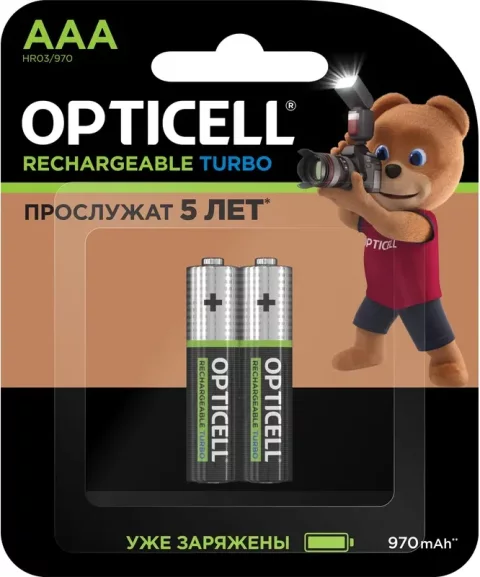 Комплект аккумуляторов Opticell Turbo ААА 970 mAh (2шт)