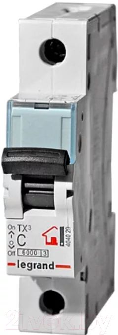 Выключатель автоматический Legrand TX3 1P C 10A 6кА 1M / 404026