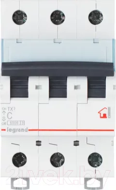 Выключатель автоматический Legrand TX3 3P C 6A 10kA 3M / 403941 — фото 5