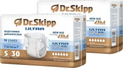 Подгузники для взрослых Dr.Skipp Ultra S (2x30шт) — фото 1