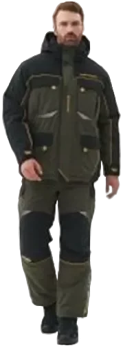Костюм для охоты и рыбалки Huntsman Канада V2 -35°C Исландия (р.56-58/182-188, хаки/черный ) — фото 5