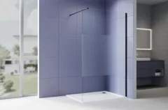 Душевая стенка Aquatek Walk in с держателем 100x200 / AQ.WI.100.3BL (черный/прозрачное стекло) — фото 10