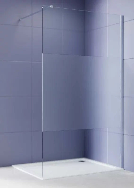 Душевая стенка Aquatek Walk in с держателем 100x200 / AQ.WI.100.3CH (хром/прозрачное стекло)