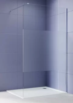 Душевая стенка Aquatek Walk in с держателем 100x200 / AQ.WI.100.3CH (хром/прозрачное стекло) — фото 1