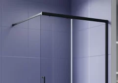 Душевая стенка Aquatek Walk in с держателем 120x200 / AQ.WISL.120.1BL (черный/прозрачное стекло) — фото 5