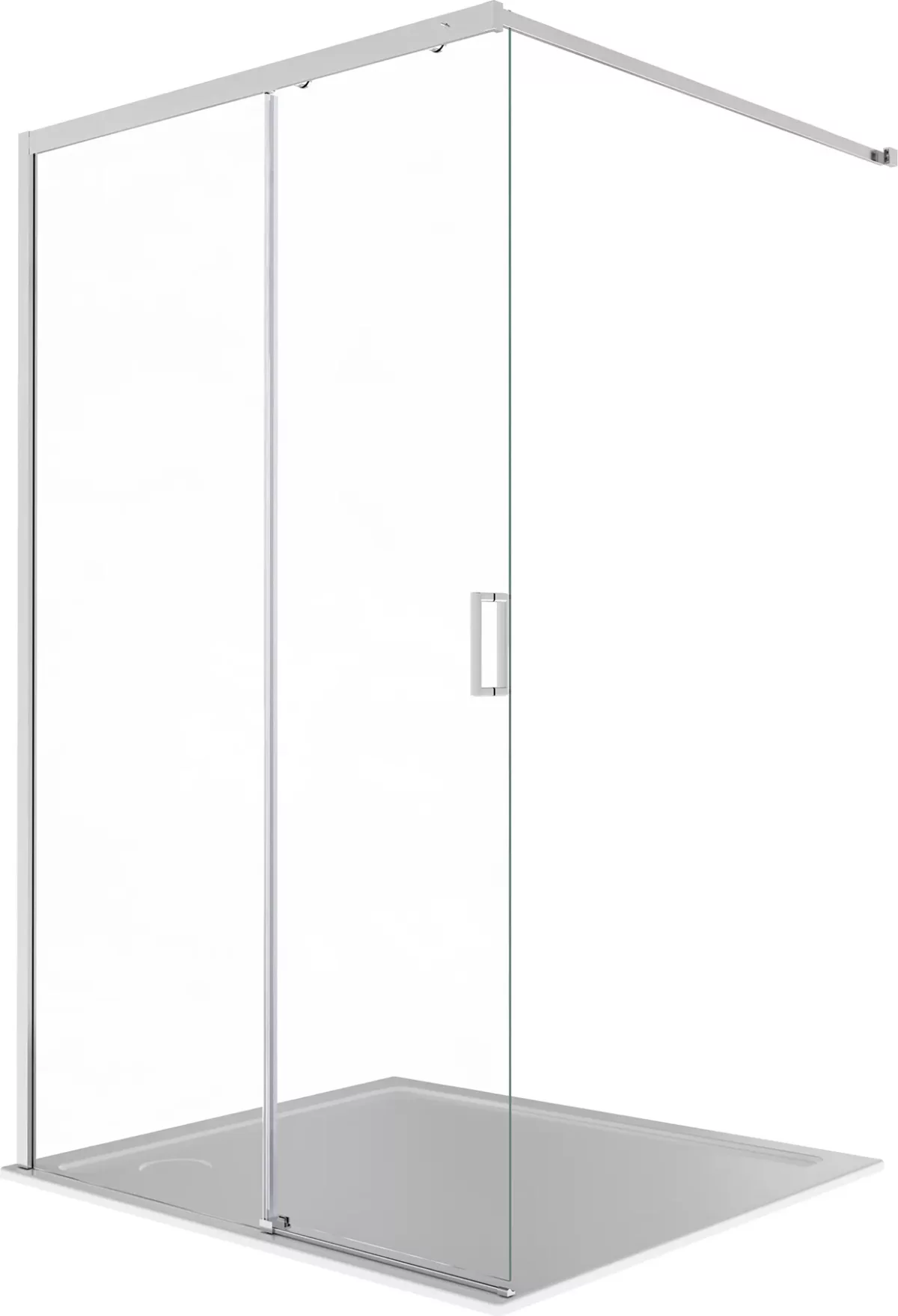 Душевая стенка Aquatek Walk in с держателем 120x200 / AQ.WISL.120.1CH (хром/прозрачное стекло)