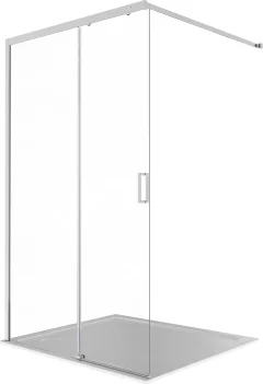 Душевая стенка Aquatek Walk in с держателем 120x200 / AQ.WISL.120.1CH (хром/прозрачное стекло) — фото 1