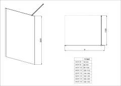 Душевая стенка Aquatek Walk in с держателем 140x200 / AQ.WI.140.2CH (хром/прозрачное рифленое стекло) — фото 4