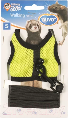 Шлея-жилетка для животных Duvo Plus Walking Vest / 1717084/DV (S, желто-зеленый) — фото 2