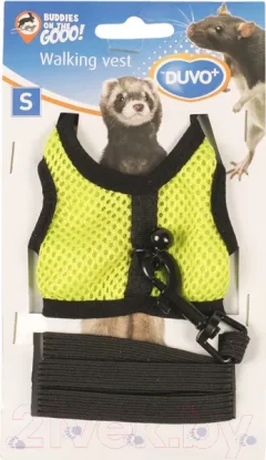 Шлея-жилетка для животных Duvo Plus Walking Vest / 1717084/DV (S, желто-зеленый) — фото 6