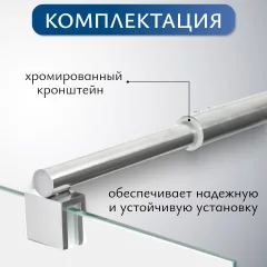 Душевая стенка Saniteco Walk-In SN-W8TC90 (90x200, прозрачное стекло, хромированный профиль) — фото 4