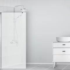 Душевая стенка Saniteco Walk-In SN-W8TC90 (90x200, прозрачное стекло, хромированный профиль) — фото 6