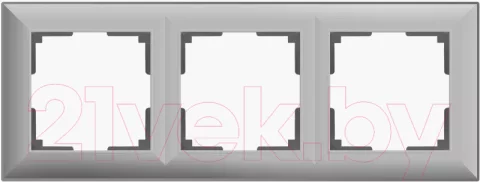 Рамка для выключателей и розеток Werkel WL14-Frame-03 / a038847 (серебряный)