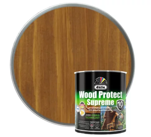 Пропитка для дерева Dufa Wood Protect Supreme (750мл, тиковое дерево)