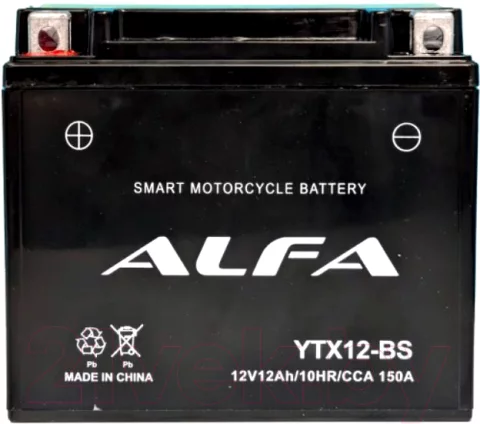 Мотоаккумулятор ALFA battery YTX12-BS / EB12E-3-1