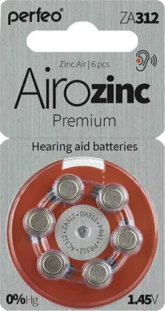 Комплект батареек Perfeo ZA312/6BL Airozinc Premium — фото 5