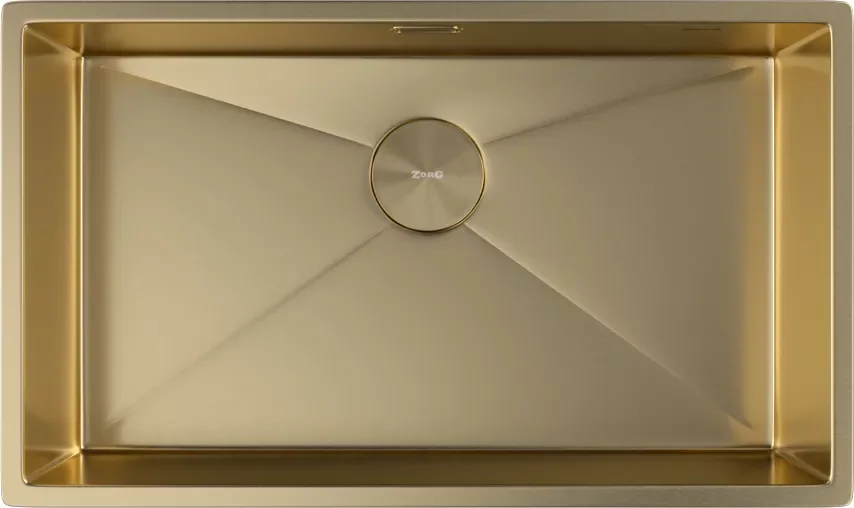 Мойка кухонная ZORG Zerox 74 U / IF PVD Gold