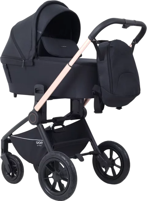 Детская универсальная коляска MOWbaby Zoom air 3в1 / MB087 (Gold Black)