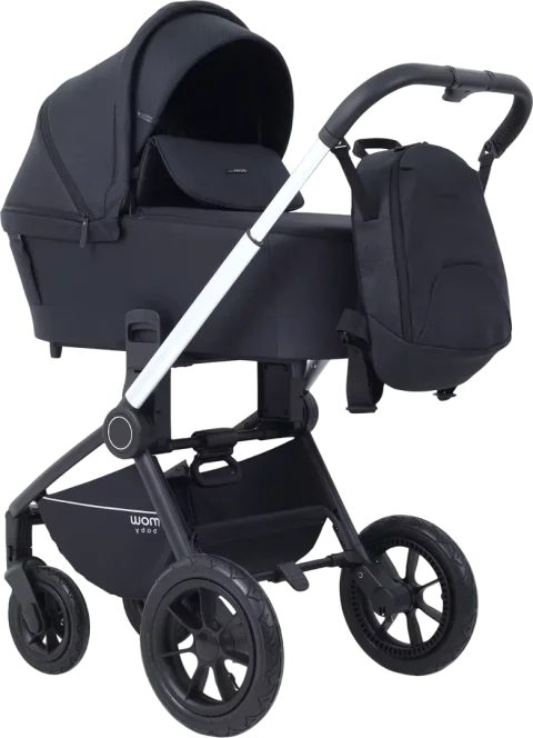 Детская универсальная коляска MOWbaby Zoom air 3в1 / MB087 (Silver Black)