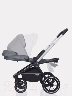 Детская универсальная коляска MOWbaby Zoom PU 3 в 1 / RA087 (Silver Grey) — фото 2