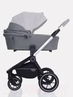 Детская универсальная коляска MOWbaby Zoom PU 3 в 1 / RA087 (Silver Grey) — фото 10