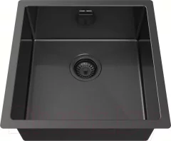 Мойка кухонная ZORG ZRN 4545 Premium PVD Gunblack — фото 2